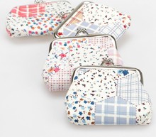 Free shipping the new style rural cloth art floral cloth joining together zero wallet