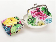 Free shipping on the new style rural cloth art peony flower cloth zero wallet