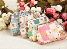 Free shipping the new fashion multicolor han edition rural cloth art floral cloth change purse