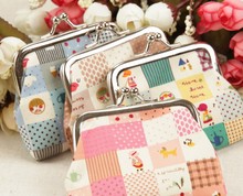 Free shipping the new fashion multicolor han edition rural cloth art floral cloth change purse