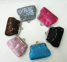 Free shipping the new female personality fashion small sequins zero wallet, miniature handbags
