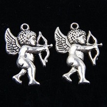 Free Shipping Wholesale Fashion 200 Pcs Tibetan Silver Beautiful Cupid Charms Pendants 14x 20mm Jewelry DIY X604