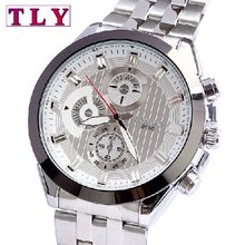Watch luxury men genuine quartz jewelry Japan movement stainless stee watch alloy watch free shipping