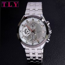 Watch luxury men genuine quartz jewelry Japan movement stainless stee watch alloy watch free shipping