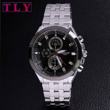 Watch luxury men genuine quartz jewelry Japan movement stainless stee watch alloy watch free shipping