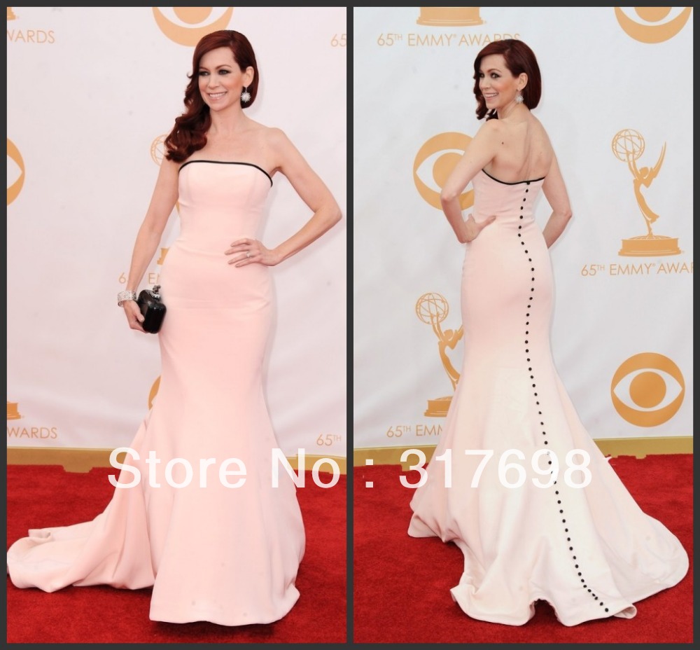 2013 Carrie Preston Red Carpet Dress Fashion Sexy Mermaid Strapless ...