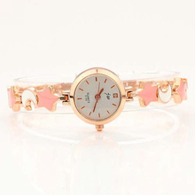 2013 Fashion Lady Jewelry Multicolor Cute Rose Golden Bracelet Table Quartz Watch