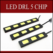 promotion sale!! auto car  DRL chip COB-5 LED Daytime Running Light  replacement modify parts