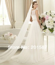 Advanced custom tailored handmade belt temperament simple wedding dress