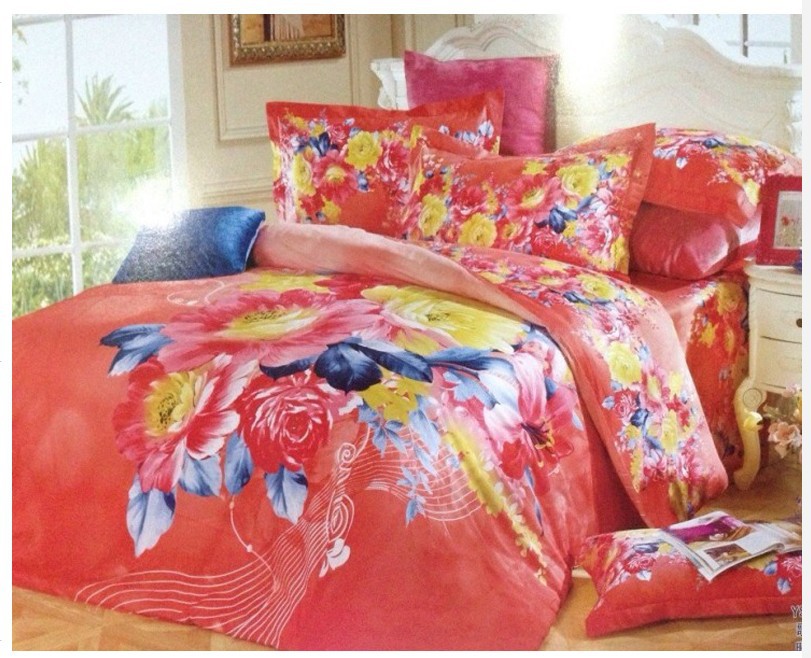 -unique-wedding-4pcs-bedding-set-100-cotton-3d-comforters-printed-bed ...