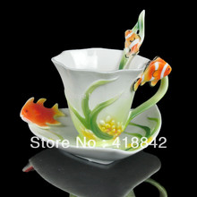 Ceramic Colorful Clownfish Coffee Set/Tea Cup Saucer Spoon Weddings Gift