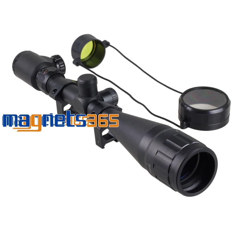 6 24x50 aoe Red Green Mil dot Illuminated Optics Air Rifle Hunting Scope Sight
