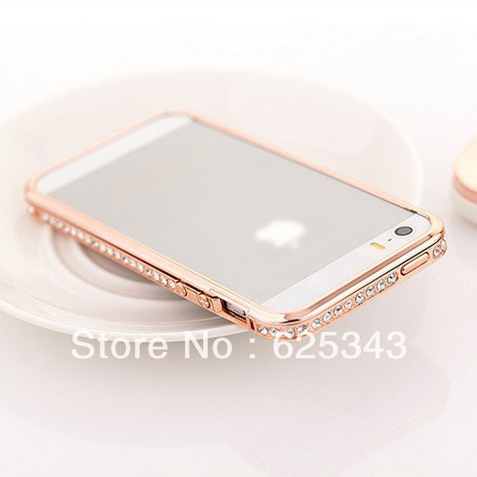 rose gold plating bling bling for iphone 5 bumper aluminum, for ...