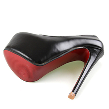 2014 fashion japanned leather women s shoes single ultra high heels 16cm black shoes women s