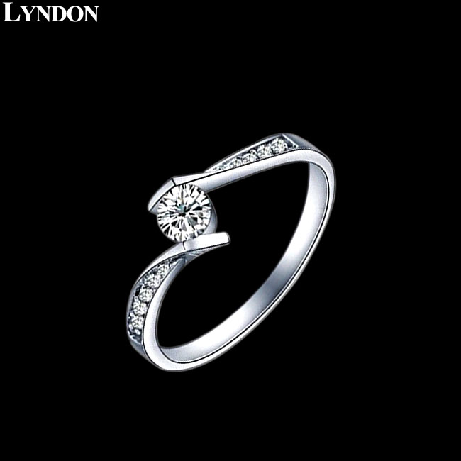 990 Sterling Silver Natural South Africa CZ Diamond Cubic Zirconia Set ...