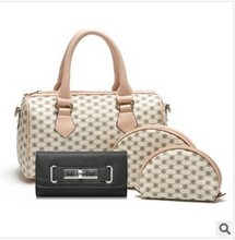 Free shippong Fashion women leather handbag shoulder handbag messenger bag big louis bags famous brand desigual 4pieces purse