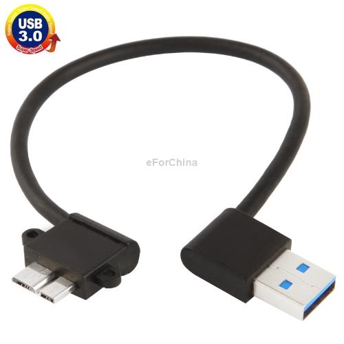 Unique 90 Degree Left Angle Micro USB 3 0 to USB 3 0 AM Cable for
