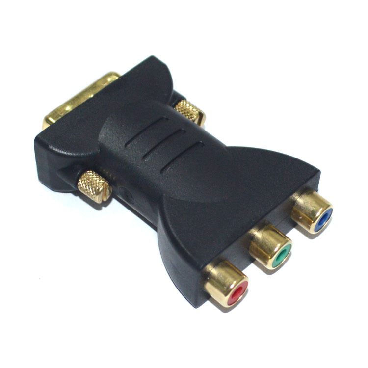 DVI 24 +5 Pin Male to 3 RCA Component Female Adapter Converter