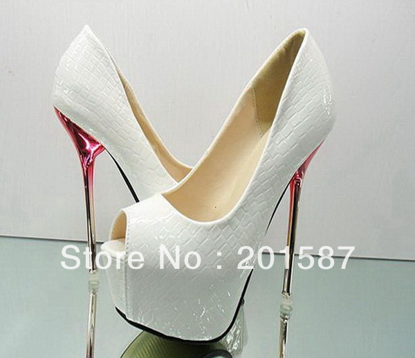 Wholesale 2014 the new bride glass with peep toe shoes water wave high heeled shoes bride