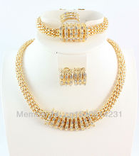 Free Shipping 2014 Hot 18K Gold Plated Chunky Jewelry set African Fashion Jewelry set for Women