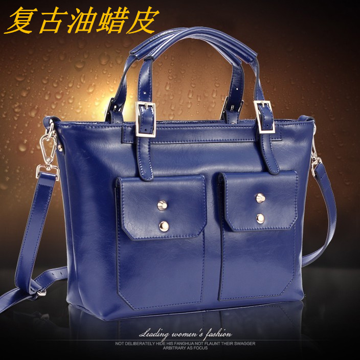 Wax oil bag 2014 autumn and winter women one shoulder cross body handbag female bag vintage