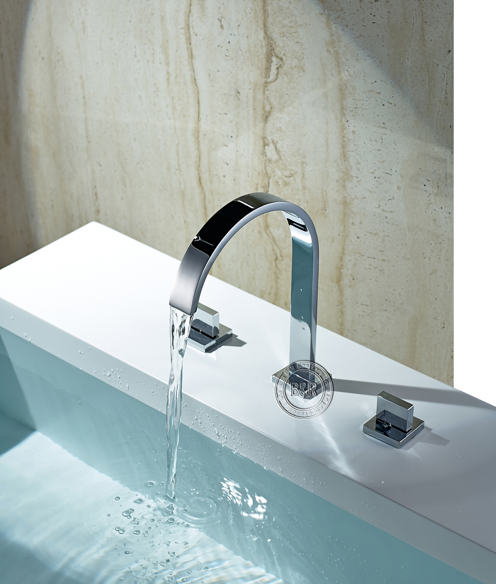 Freeshipping b r contemporary chromed sink waterfall bathtub faucet bathroom bath tub mixer taps with hand.jpg
