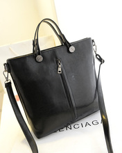 Fashion preppy style oil skin messenger bag vintage bag women s handbag shoulder bag messenger bag