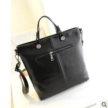 Fashion preppy style oil skin messenger bag vintage bag women s handbag shoulder bag messenger bag