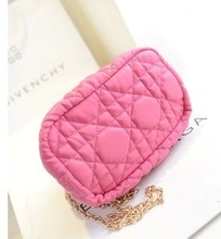 Fashion small pack bags vintage plaid pearl chain bucket bag mini messenger bag handbag women s