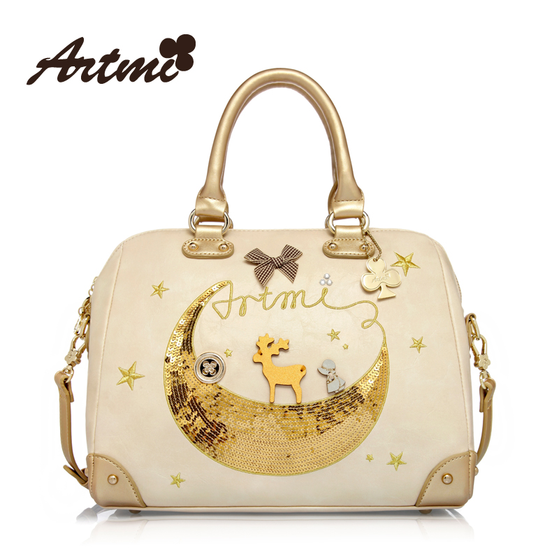 Artmi2013 handbag large bag fashion women s handbag sweet color block messenger bag