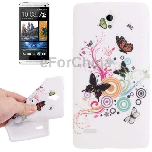 High Quality TPU Protective Case for HTC Desire 700 Butterfly Pattern Case Cover For HTC Mobile