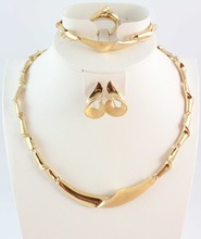 Free shipping 2014 hot selling gold plated jewelry sets bridal wedding jewelry sets for women