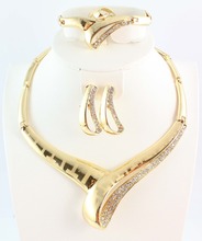 Free shipping new arrival hot sale gold jewelry sets wholesale 18k gold plated jewelry sets african
