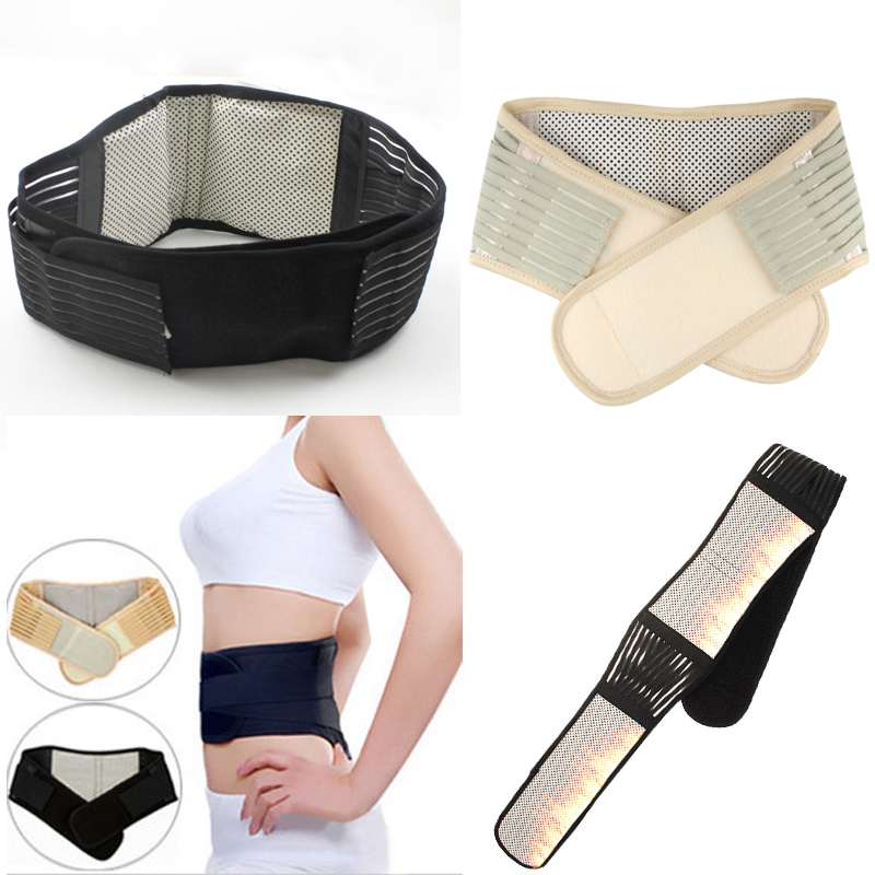 Free Shipping Magnetic Slimming Massager Belt Lower Back Support Waist Lumbar Brace Belt Strap Backache Pain