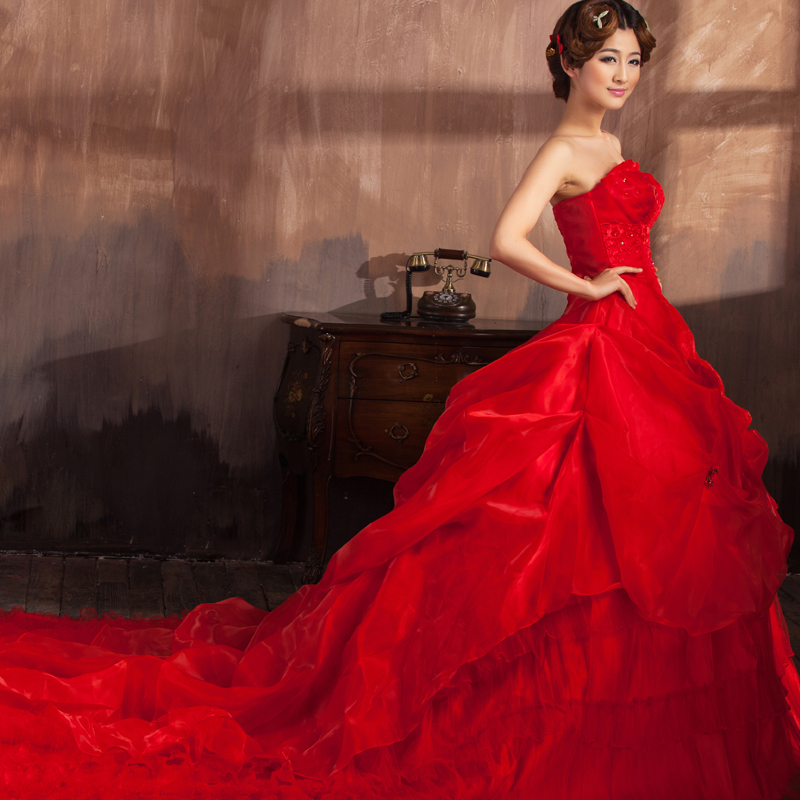 dress wedding red price