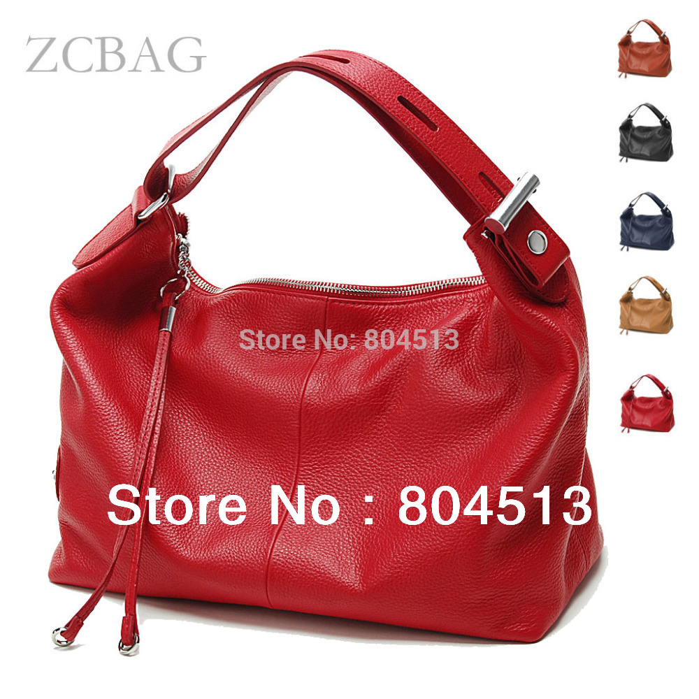 Free Shipping Fashion 100 Genuine Real Leather OL Style Women Handbag Tote Bag Ladies Shoulder Bags