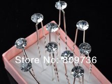 Wholesale Lots 40pcs Fashion Wedding Bridal Hair Pin Clear Crystal Hairpin Clips For Women Jewelry Gift