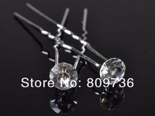 Wholesale Lots 40pcs Fashion Wedding Bridal Hair Pin Clear Crystal Hairpin Clips For Women Jewelry Gift