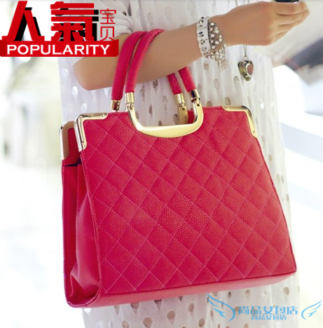 2014 women s handbag fashion metal bordered sewing thread bags women s handbag shaping women s