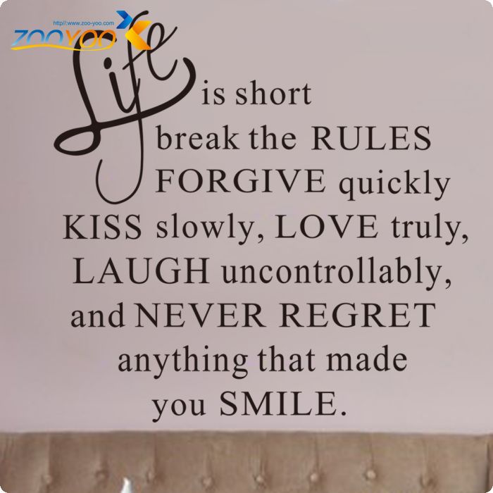 English Quotes 'Happy Life Rules' Black Vinyl Wall Decals 2014Original ... English Quotes 'Happy Life Rules' Black Vinyl Wall Decals 2014Original ...
