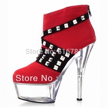15cm women motorcycle boots short ankle winter boots 2014 new fashion Rivet classic style pumps 6