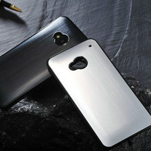 Ultrathin Brushed Aluminum case For  HTC ONE M7 Metal back case for HTC ONE with PC Frame mobile phone case + Free Gifts