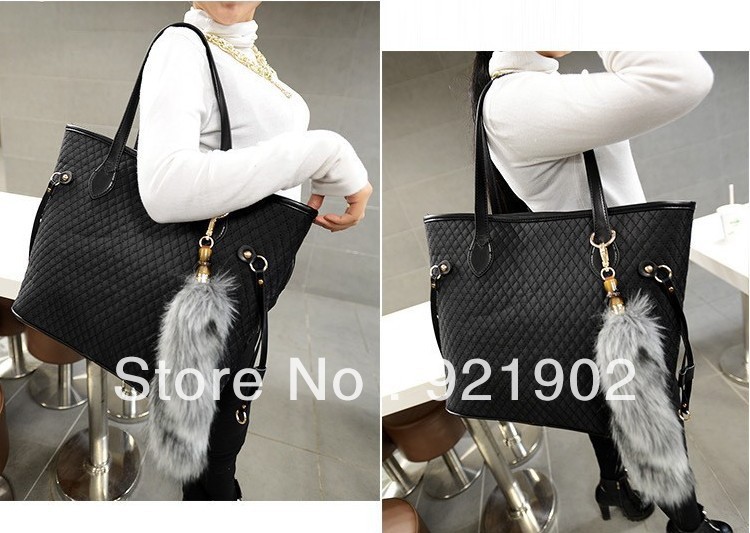 The new plush ornaments atmospheric shoulder diagonal handbag women s bag