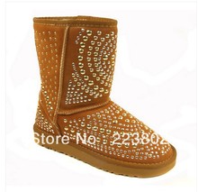 Wholesale 3042 Snow boots limited edition Rivet warm down boots winter women s snow boots Studded