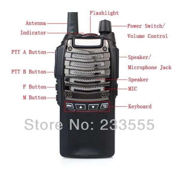 Купить baofeng uv - 8d uhf 400-480 МГц двойной ptt радио 8Вт 128ch vox ...