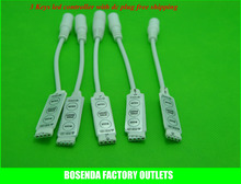 DC 12V 3keys mini rgb led controller dimmer with dc female plug for 3528 5050 RGB