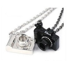 Min Order $10(mix items)Free Shipping!Wholesale Jewelry Korean fashion personalized crystal camera necklace, sweater chain A343