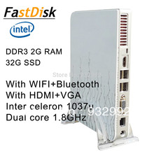  WIFI Bluetooth support XP windows 7 mini pcs HDMI VGA intel celeron 1037U dual core