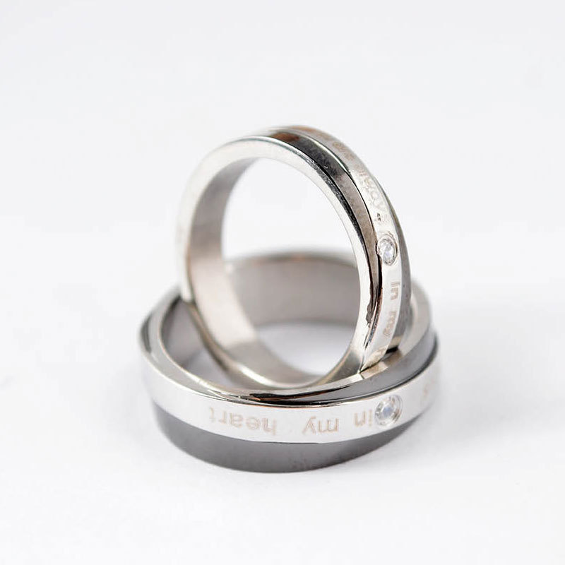 ... Rings Korean Jewelry Lovers Letter promise ring For men and women
