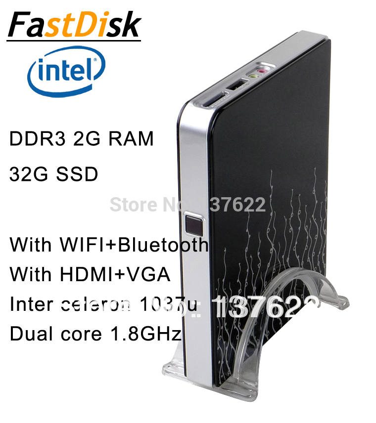 WIFI Bluetooth support HDMI VGA intel celeron 1037u dual core 1 8GHz thin client mini pcs